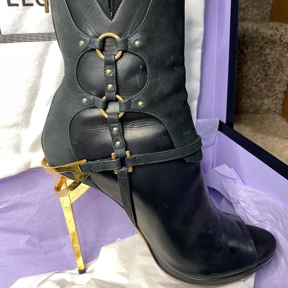 Herve Leger Peep Toe Gladiator Stiletto Boots - Picture 8 of 14